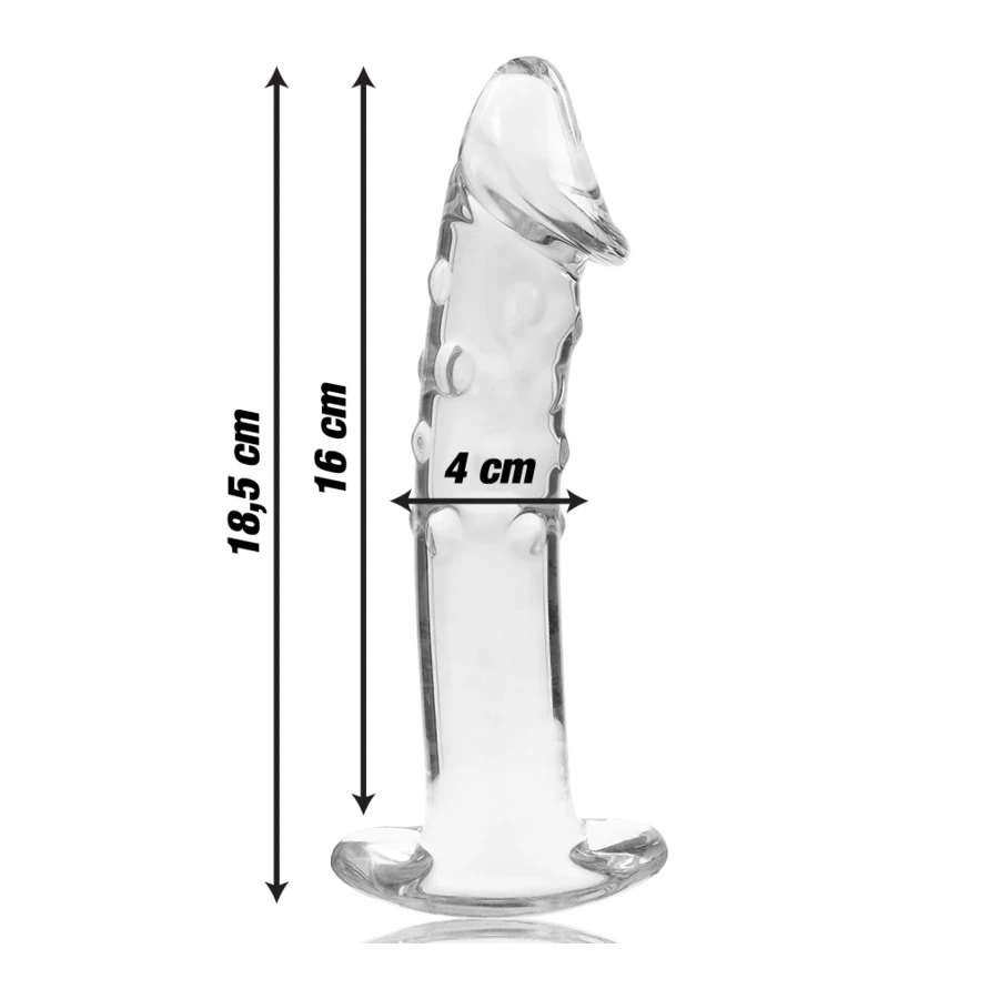 NEBULA SERIES BY IBIZA - MODELLO 19 DILDO IN VETRO BOROSILICATO 18,5 X 4 CM ROSA